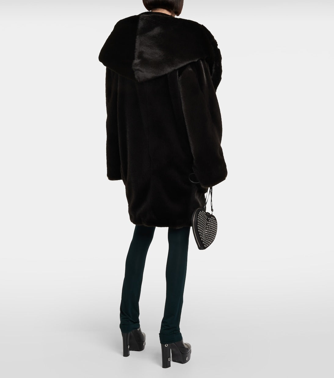 Duffle-coat en fausse fourrure - Ebene