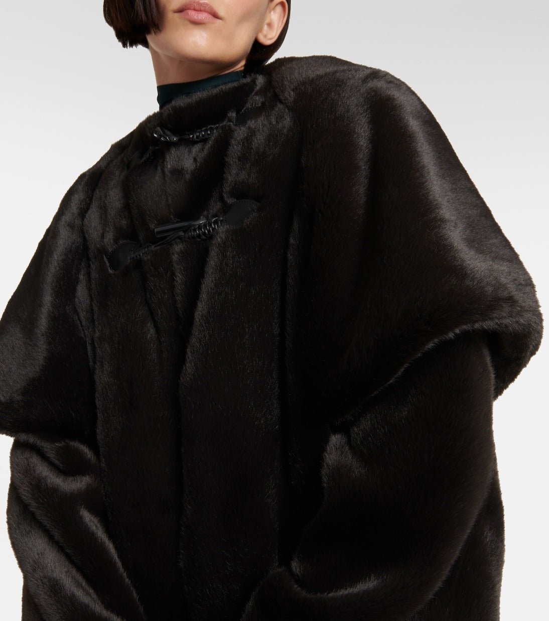 Duffle-coat en fausse fourrure - Ebene