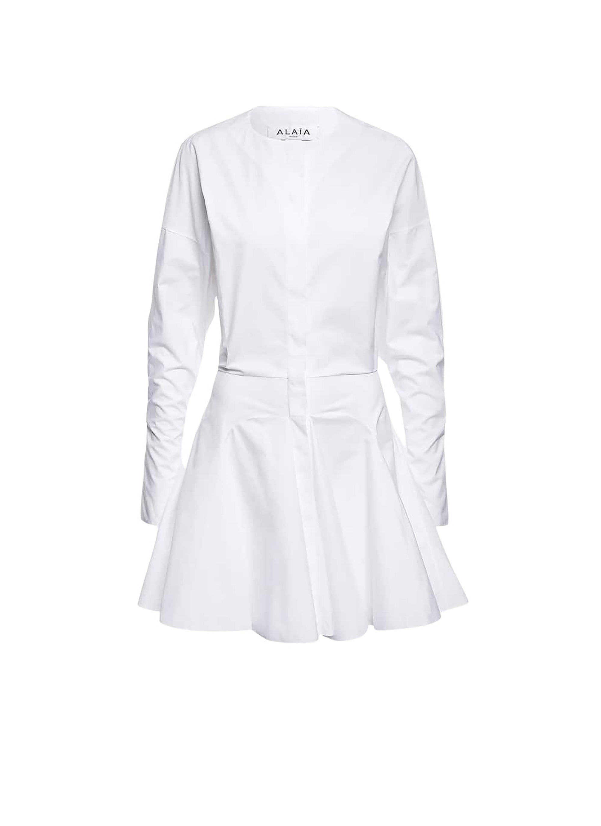 Robe patineuse en popeline de coton - Blanc