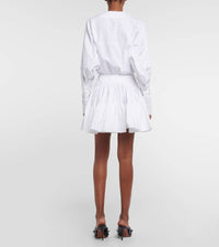 Robe patineuse en popeline de coton - Blanc