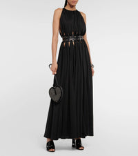 Fluid goddess maxi dress - Black Alaïa