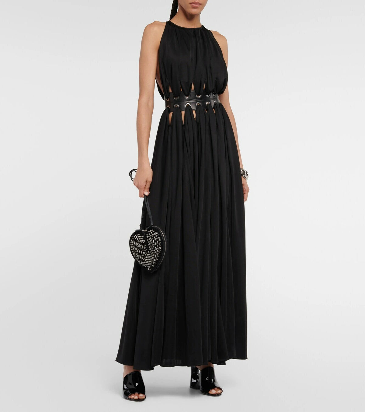 Fluid goddess maxi dress - Black Alaïa