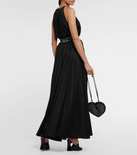 Fluid goddess maxi dress - Black Alaïa