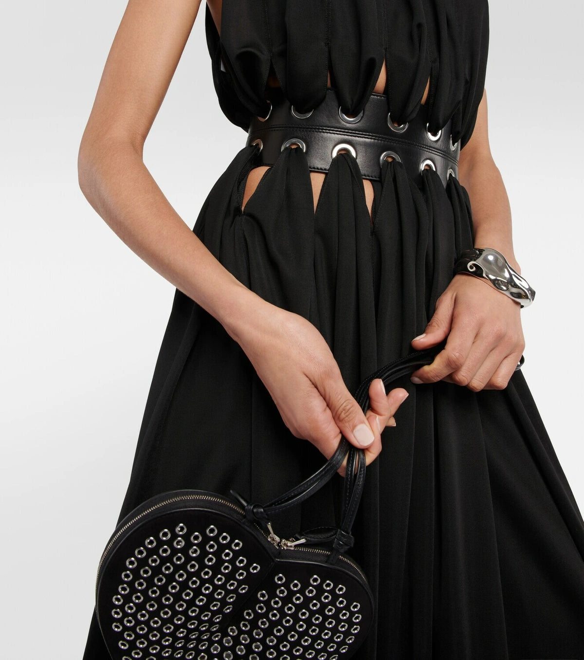 Fluid goddess maxi dress - Black Alaïa