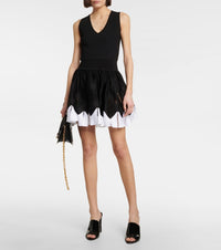 Robe à chevrons bicolore - Noir & Blanc