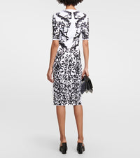 Robe Calli en jacquard calligraphie - Blanc & Noir