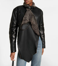 Leather Aviator Jacket - Copper Black