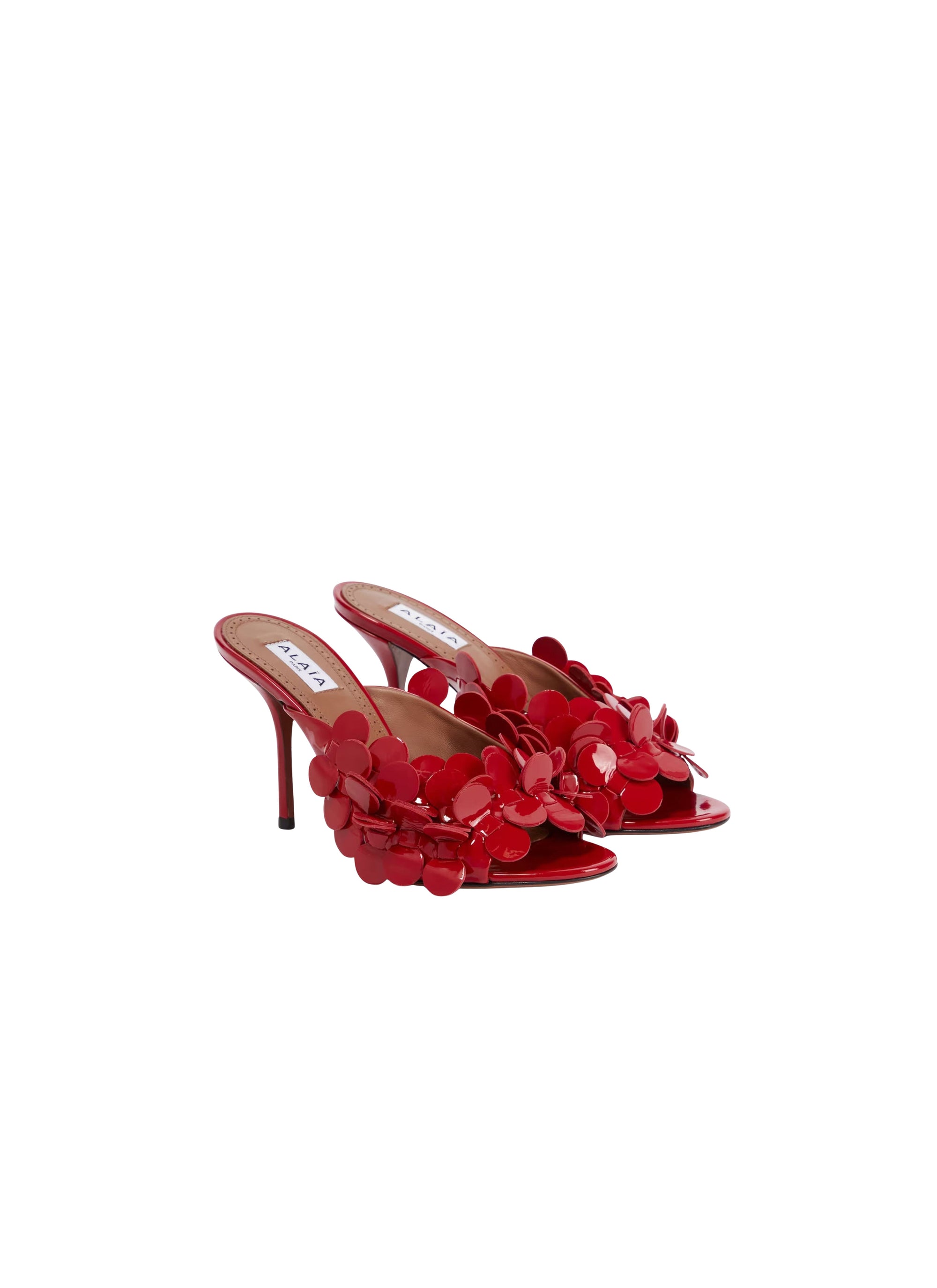 Confettis Heeled Mules in Patent Leather - Lacquer