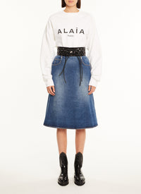 Sweat à logo Alaïa - Blanc & Noir