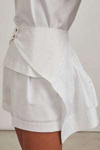 Long structured T-shirt - White