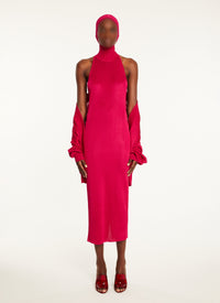 Robe longue à manches longues - Fuschia