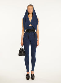 Legging taille haute denim - Bleu Jeans
