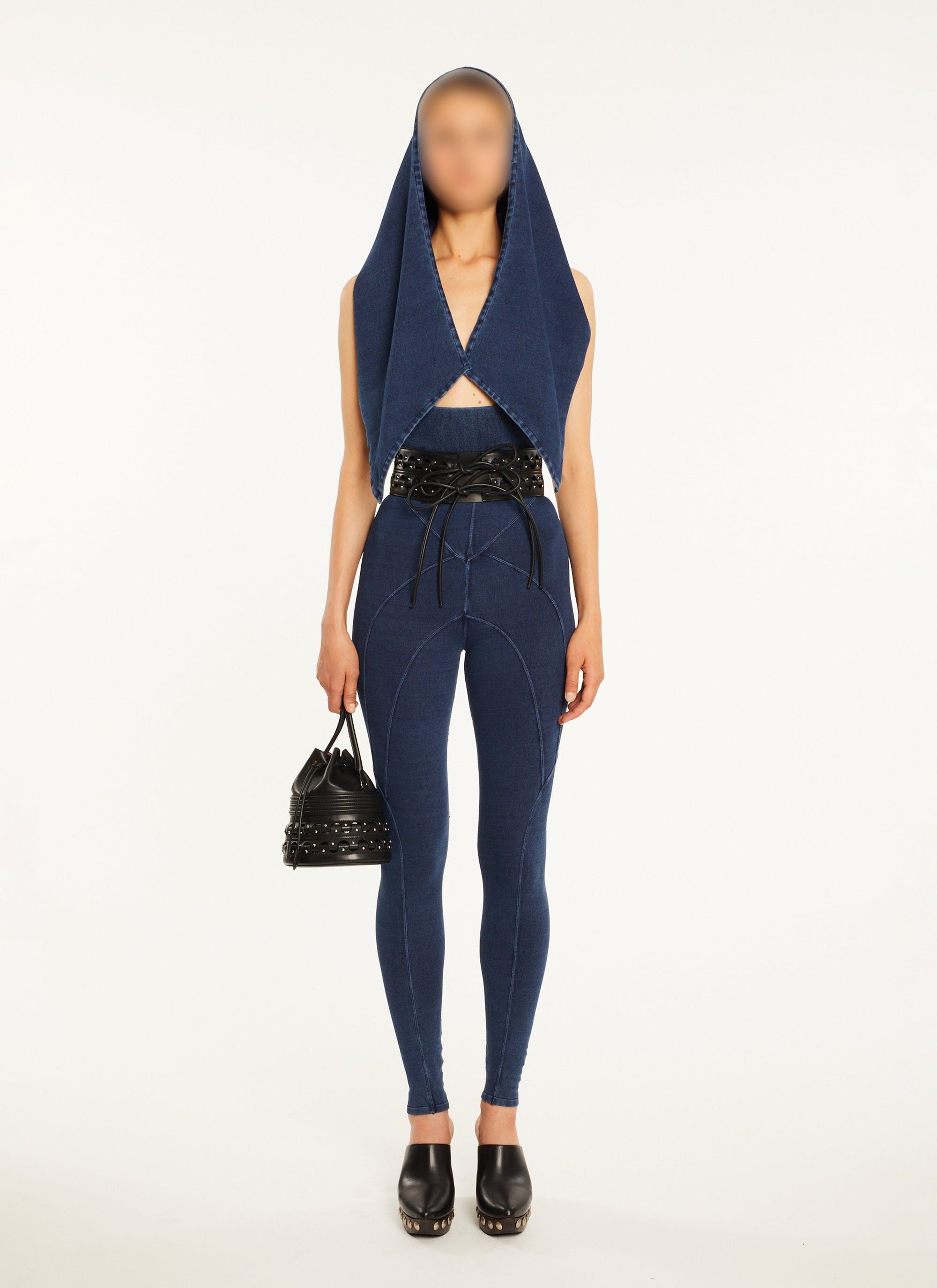 Legging taille haute denim - Bleu Jeans