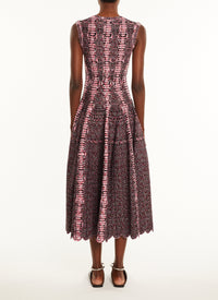Robe longue sans manches - Noir & Rose