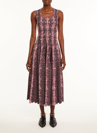 Robe longue sans manches - Noir & Rose