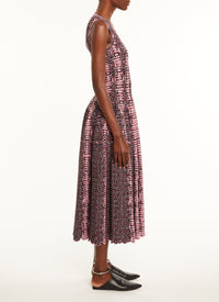 Robe longue sans manches - Noir & Rose