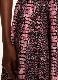 Robe longue sans manches - Noir & Rose