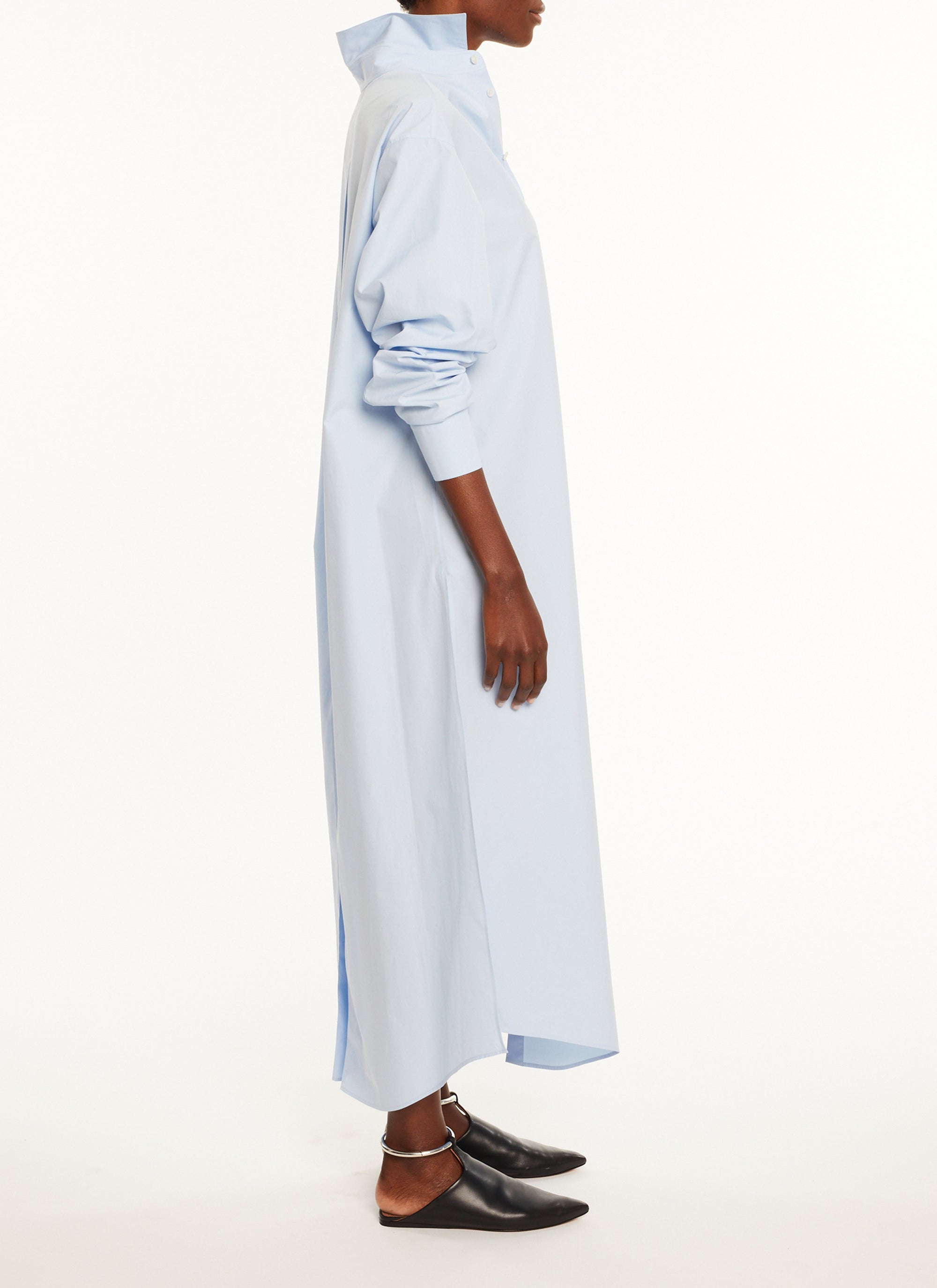 Plain Shirt Dress - Ciel