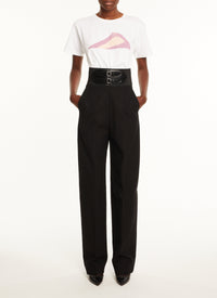 T-shirt César with painted motif - White