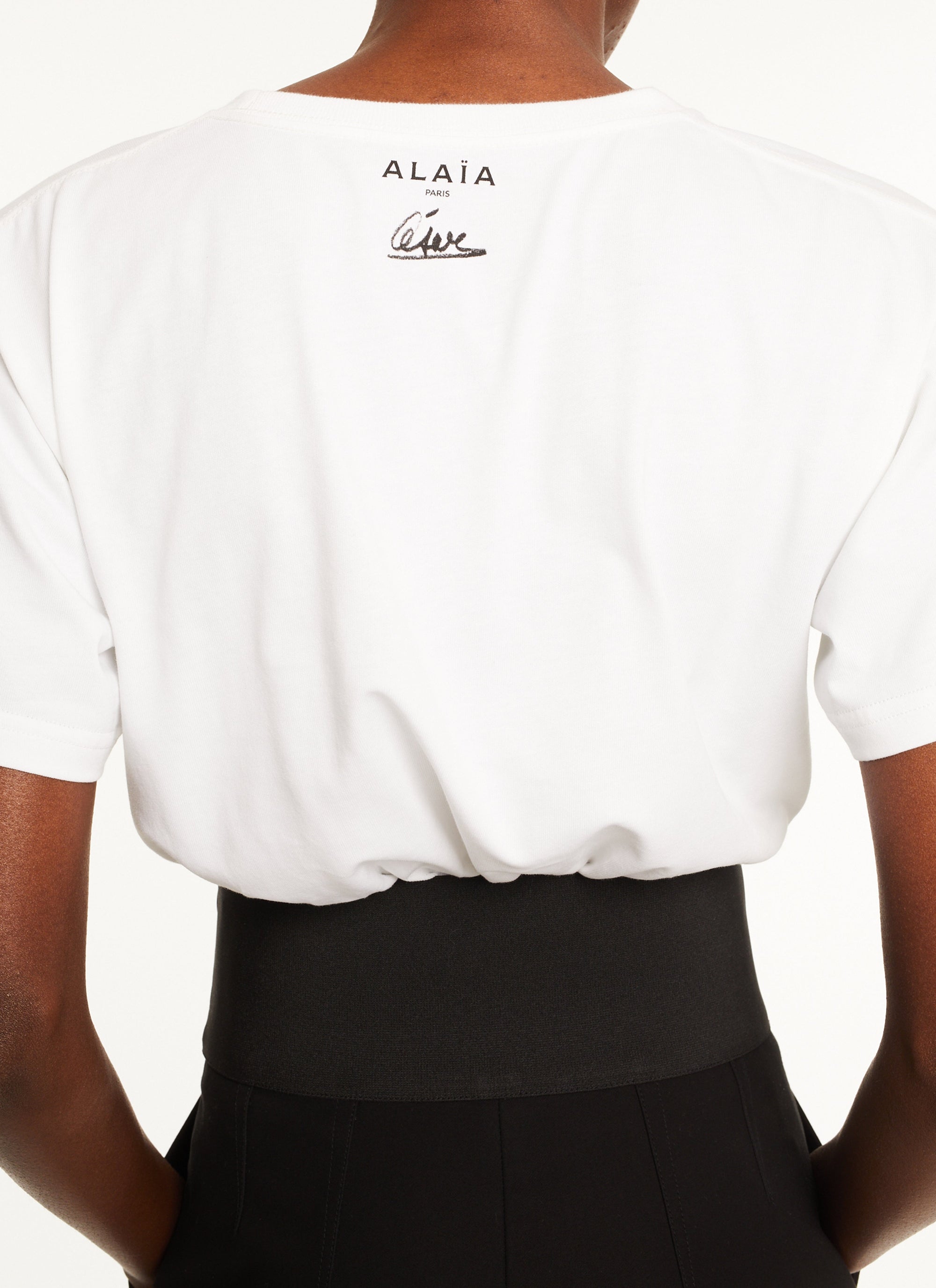 T-shirt César with painted motif - White