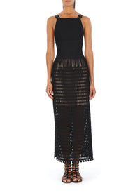 Kalimba sleeveless maxi dress - Black intense