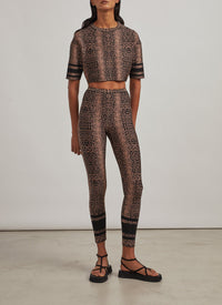 Animal jacquard knitted jumper - Black & Flesh