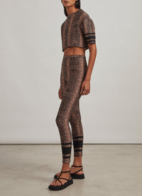 Legging à motif animal - Noir & Chair