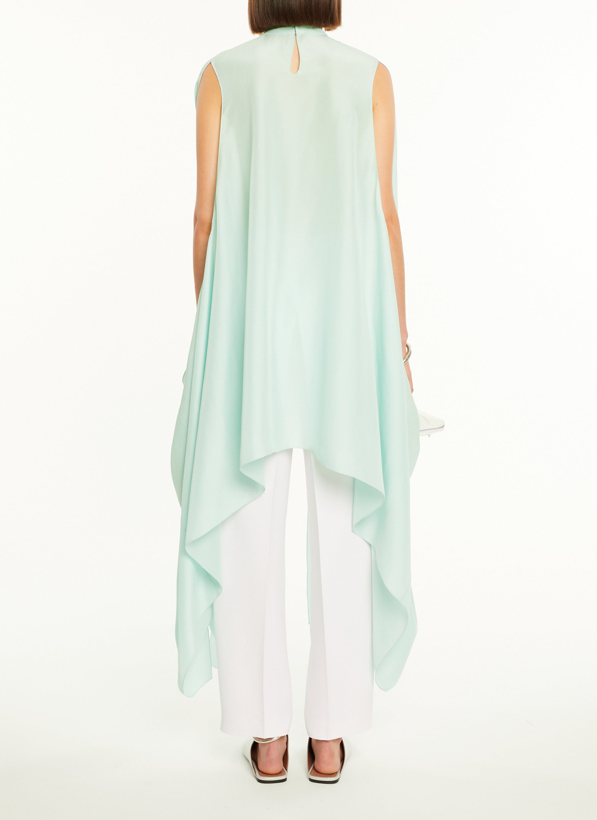 Silk bracelet dress - Almond green