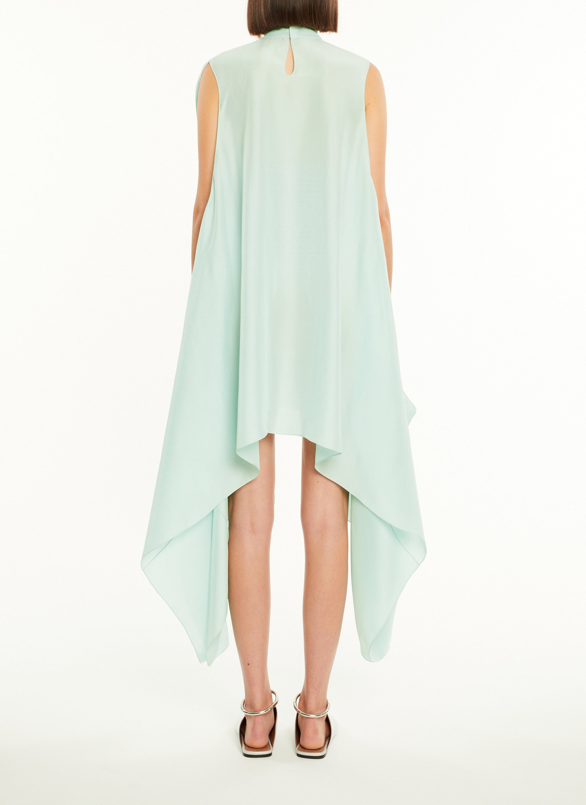 Silk bracelet dress - Almond green
