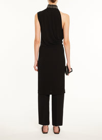 Robe sans manches drapée - Noir Alaïa