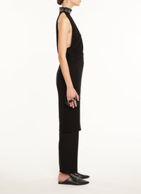Robe sans manches drapée - Noir Alaïa