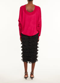 Pull grandes manches - Fuschia