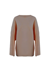 Pull à manches longues en laine mélangée - Nude