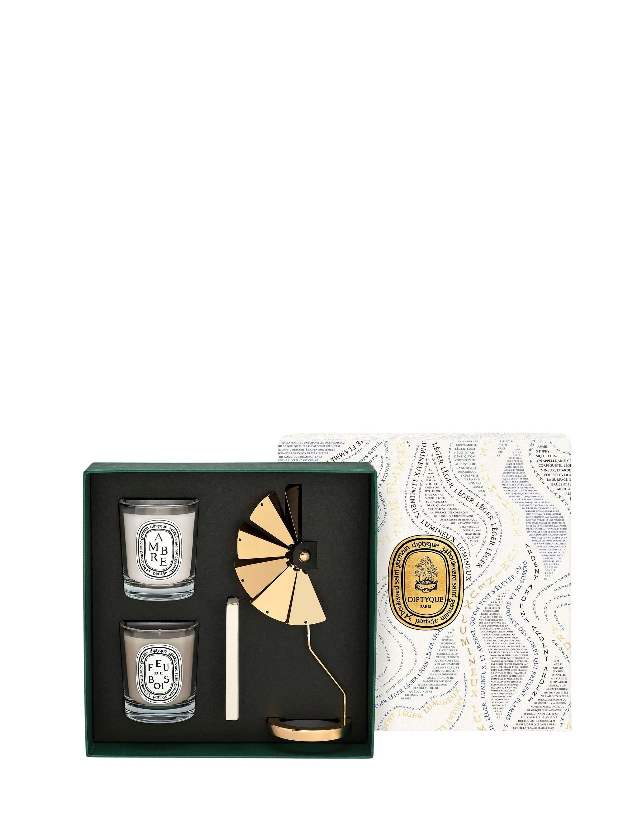 Set Carrousel + 2 bougies 70G (Ambre + Feu De Bois)