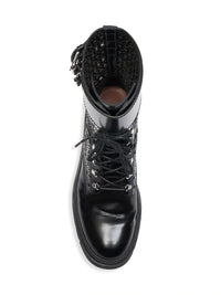 Ranger lace-up boots in leather - Intense Black