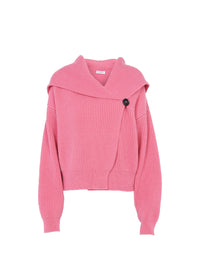Long sleeve wool and cashmere cardigan - Candy