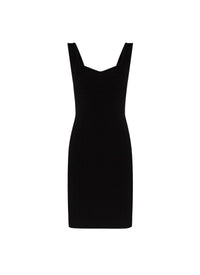 Robe droite en maille - Noir