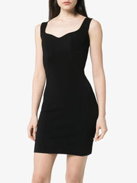 Robe droite en maille - Noir