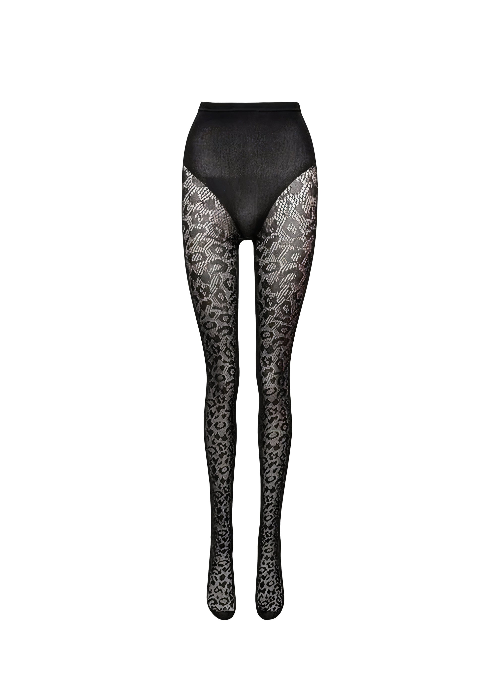 Collant à motif léopard - Noir Alaïa