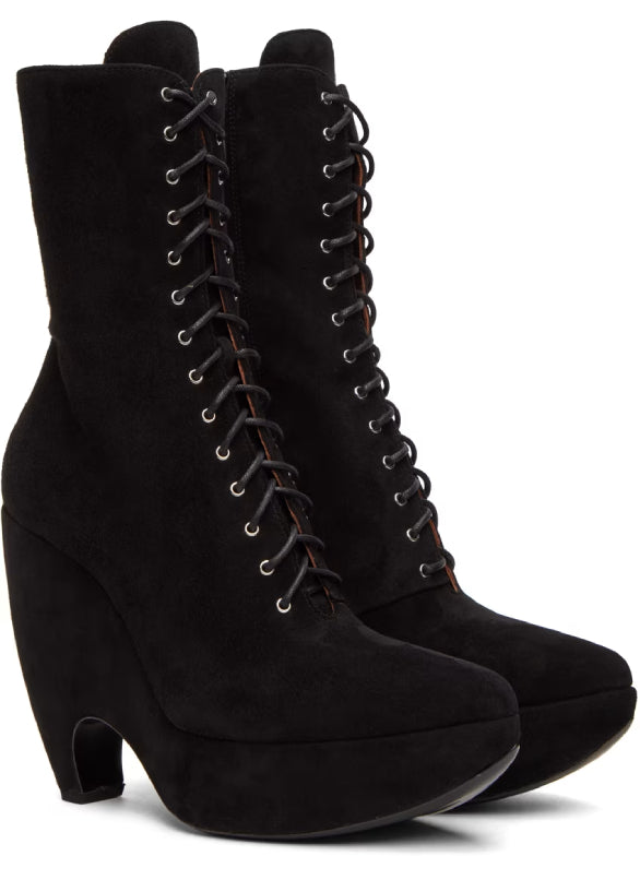 Bottines Plexi en cuir - Noir