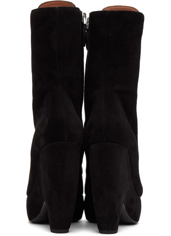 Bottines Plexi en cuir - Noir