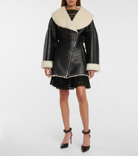 Wool coat - Black & Off-white