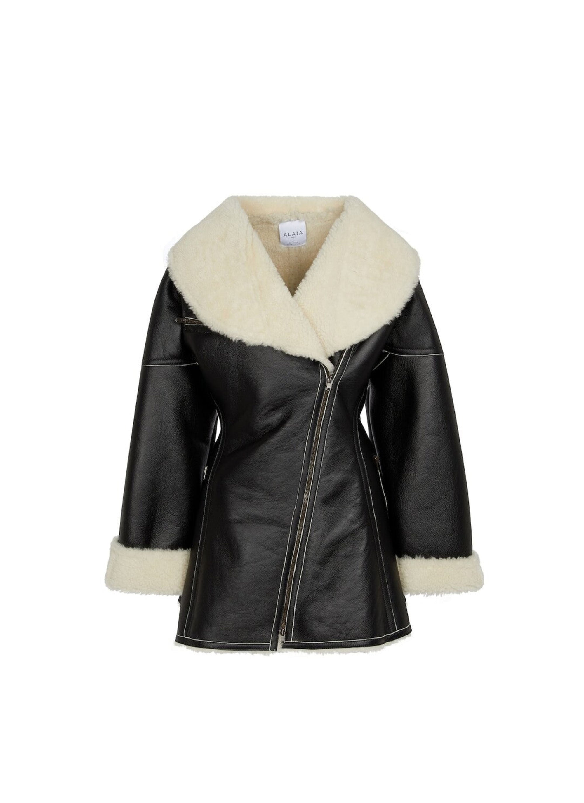 Wool coat - Black & Off-white