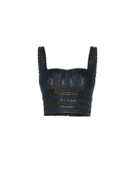 Bustier en denim - Argent