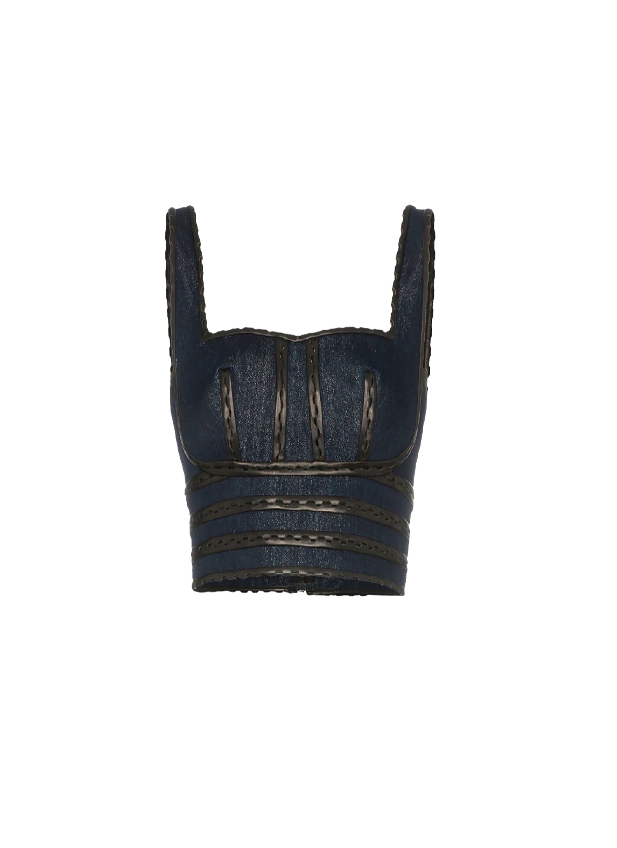 Short bustier in denim - Silver