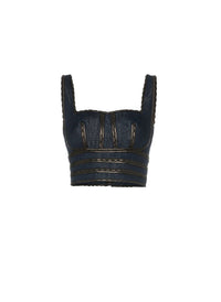 Bustier en denim - Argent