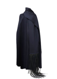 Long cashmere cape - Midnight