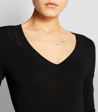 3/4 sleeve bodysuit - Black