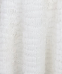 Robe col v sans manches avec bas à microvolants - Blanc
