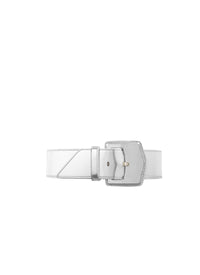 Studded corset belt in leather - Silver